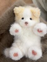 Handcrafted realistic Golden Border Collie puppy plush