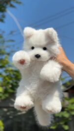 Handcrafted realistic Samoyed dog puppy  plush