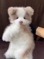 Handcrafted realistic Chocolate Border Collie puppy plush