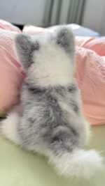 Handcrafted Lifelike Grey Border Collie Plush - Image 4